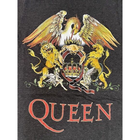 Queen Graphic T-shirt Women XS Black Heather Short Sleeve Music - Picture 2 of 5